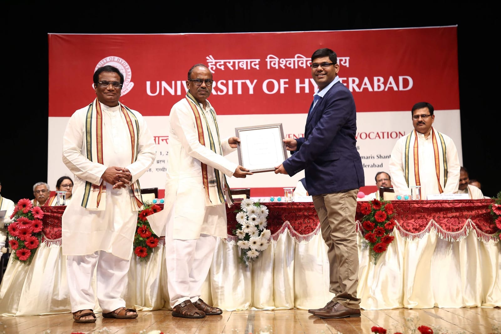 Gutti RaviKumar receiving the Chancellor’s Award