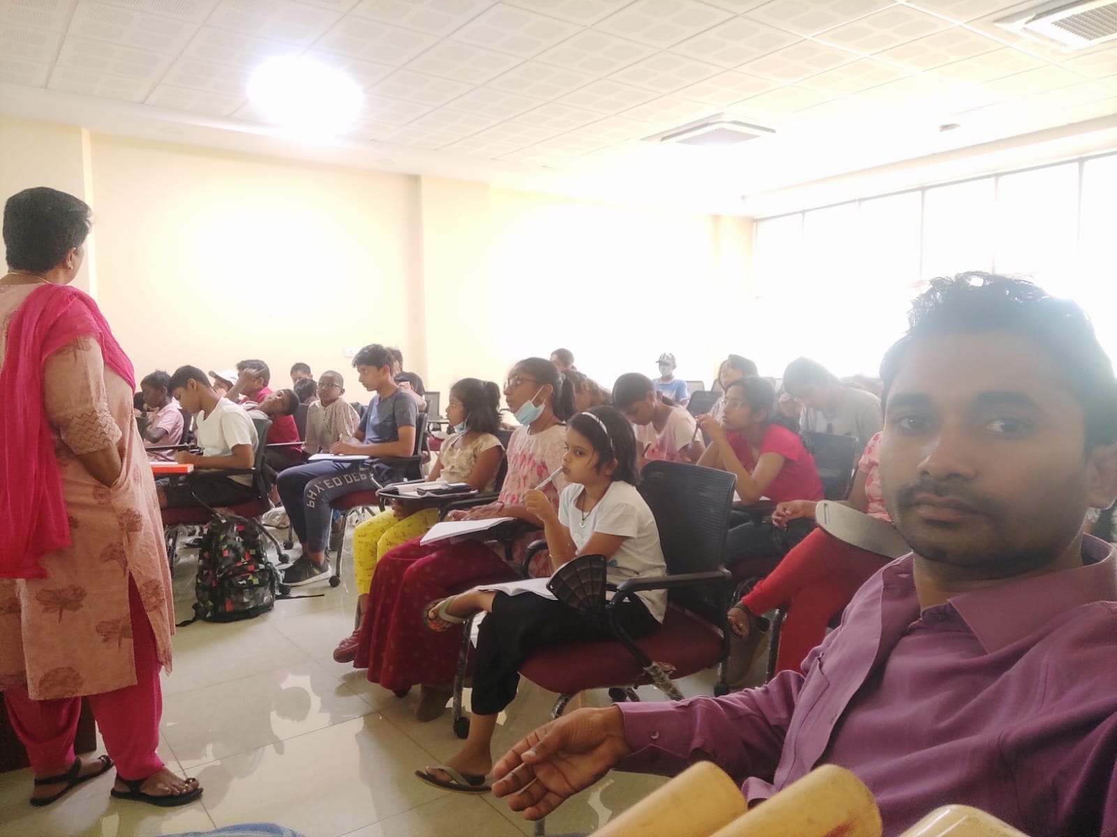Addressing the Students on Mental Health Camp conducted by Health Centre – May 2023 (photo 1)