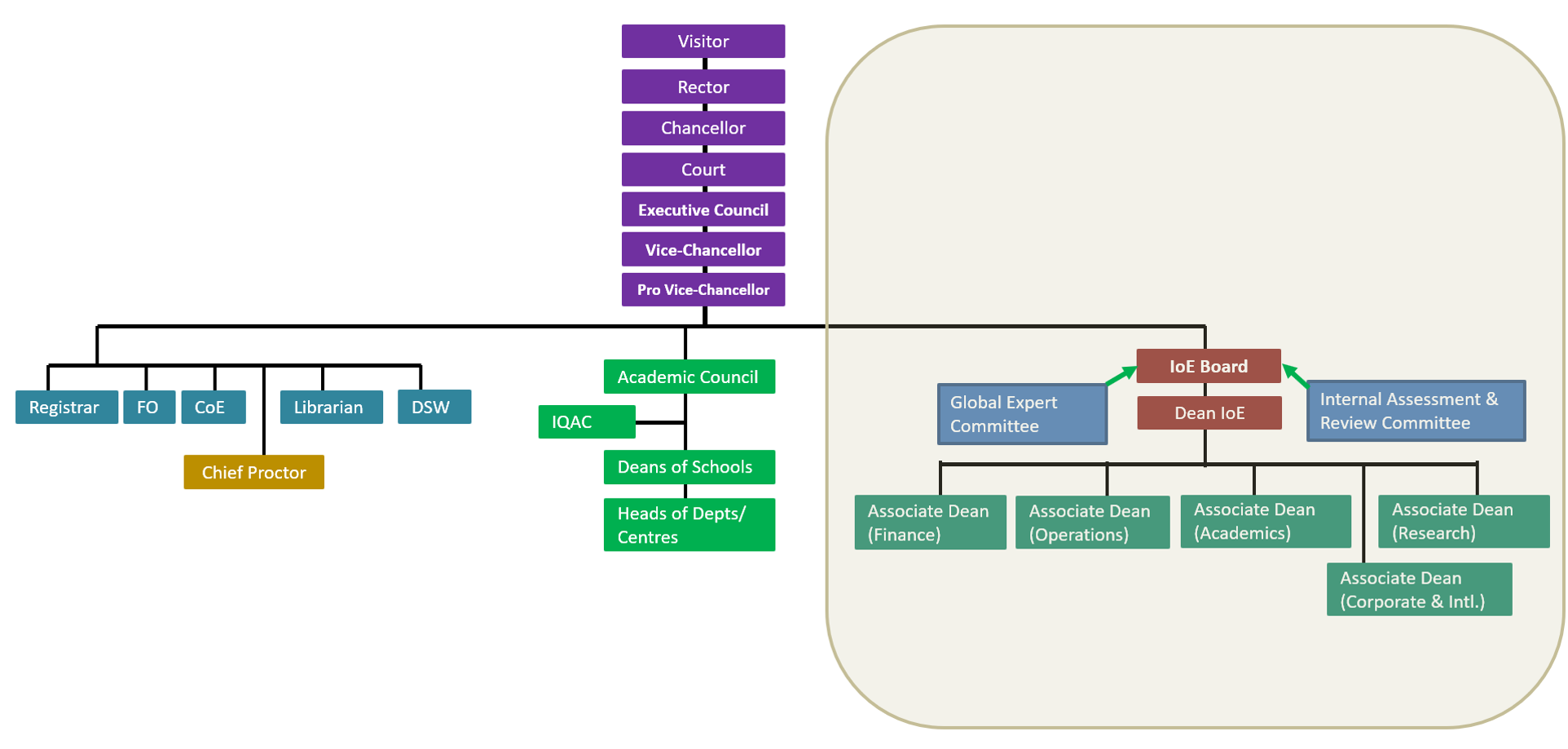 IoE governance structure